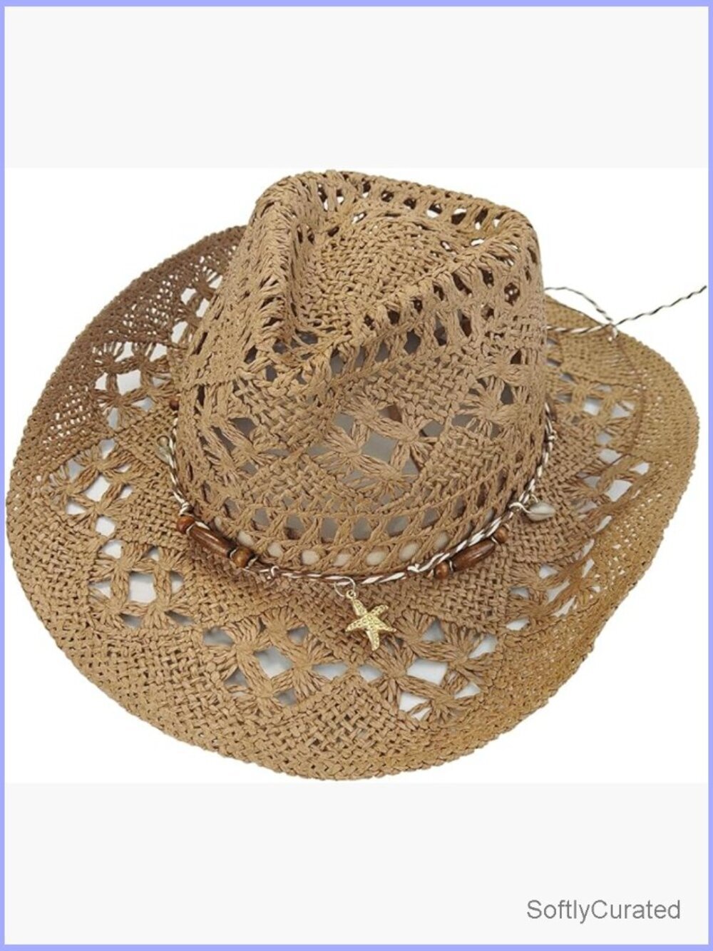 Women's Western Straw Cowboy Hat Woven Sun Hat Breathable